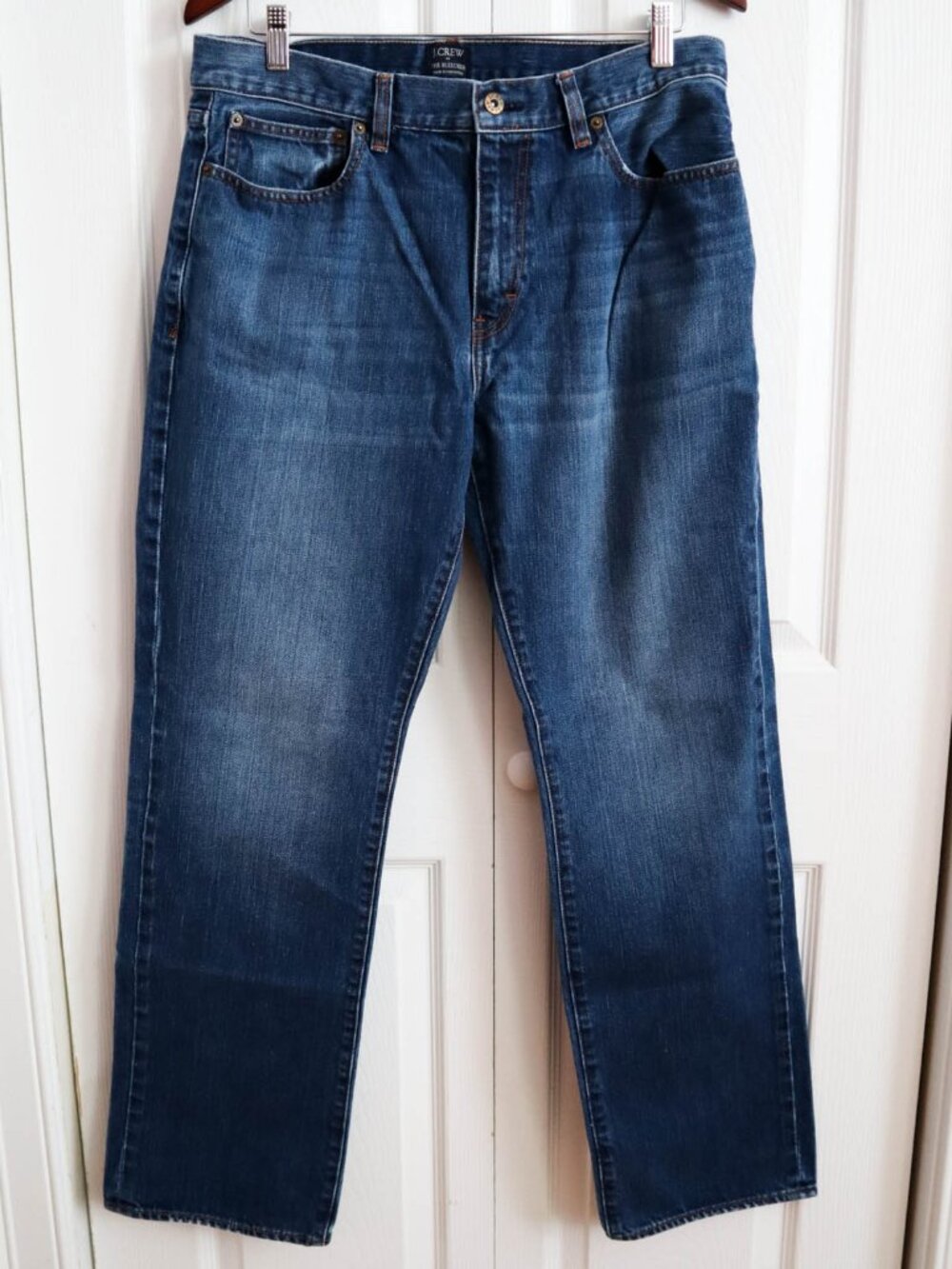 J Crew The Bleeker Straight Leg Denim Jeans Dark Wash Sz 34x32